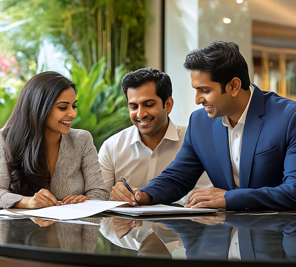 Loan documents and financial statements being assessed at Sand Associates, financial consultancy services in Mumbai
